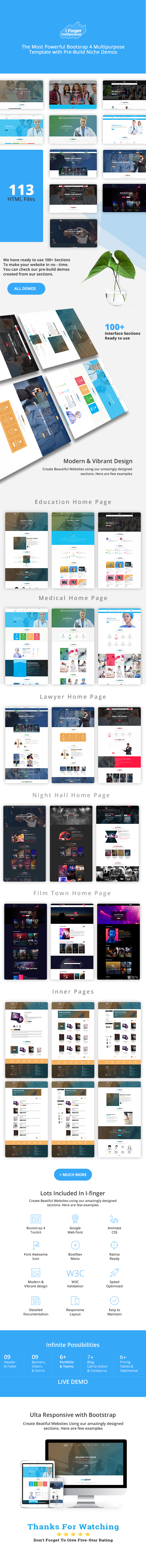 I-finger || Multipurpose Bootstrap4 Template